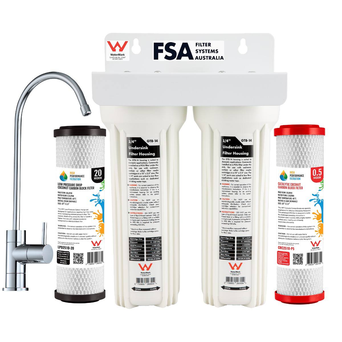 Pure Essential twin-stage under sink water filter system — GT1-46WM