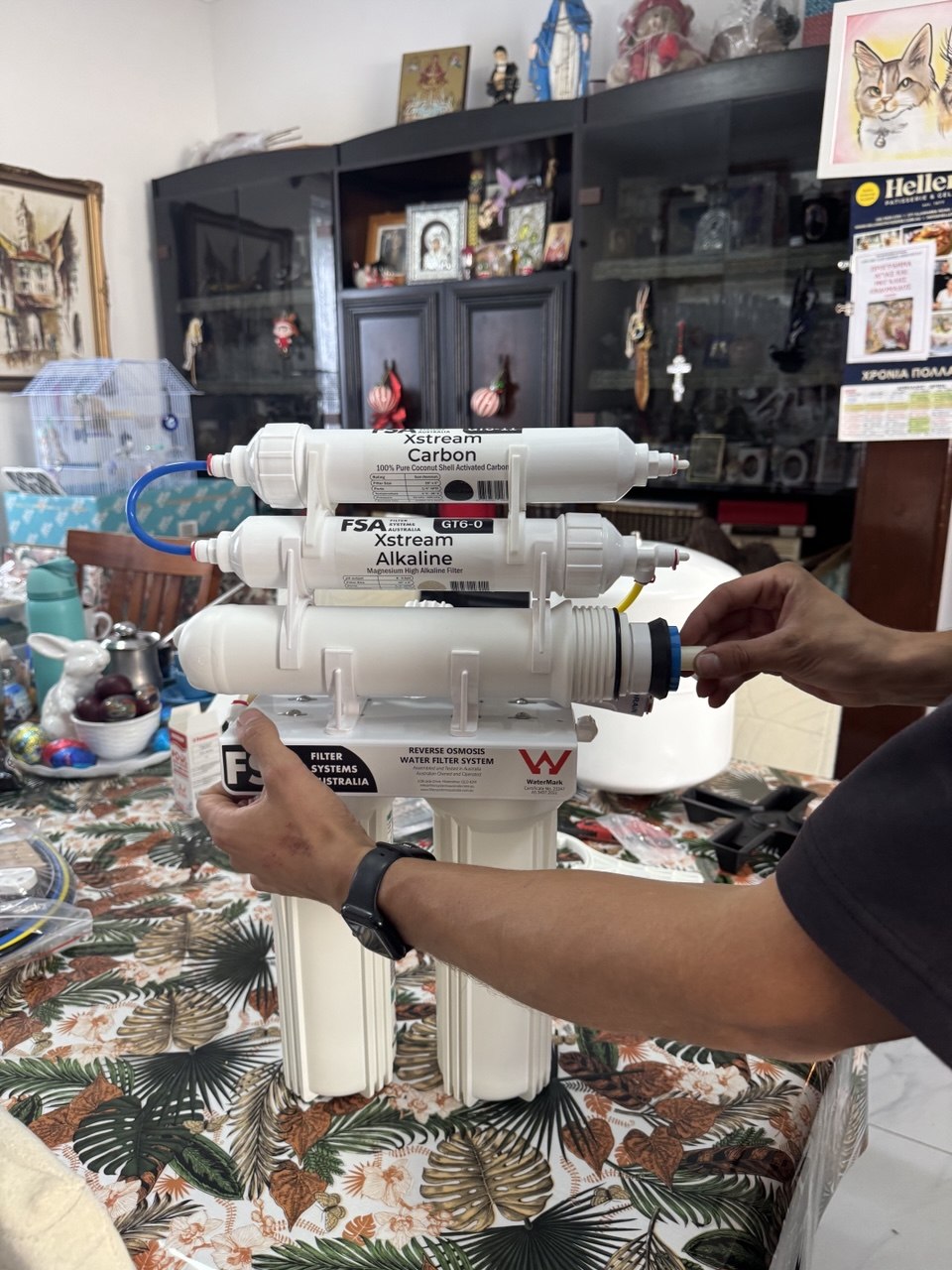Water filter system installation completed and tested Sydney
