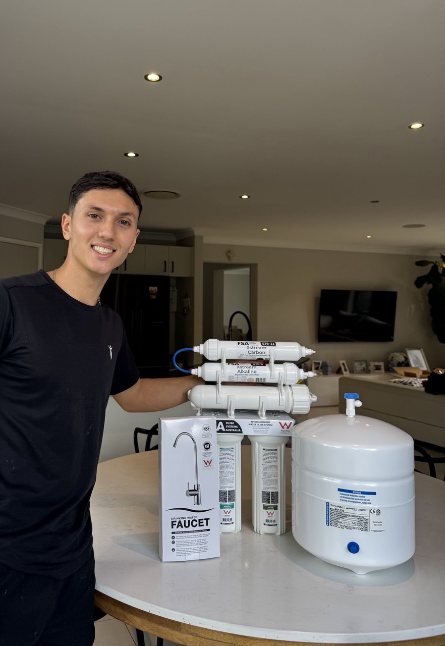 Compact RO system installed under Sydney apartment kitchen sink