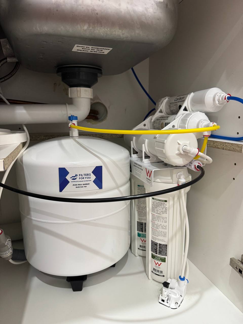 Under sink water filter installation Homebush kitchen